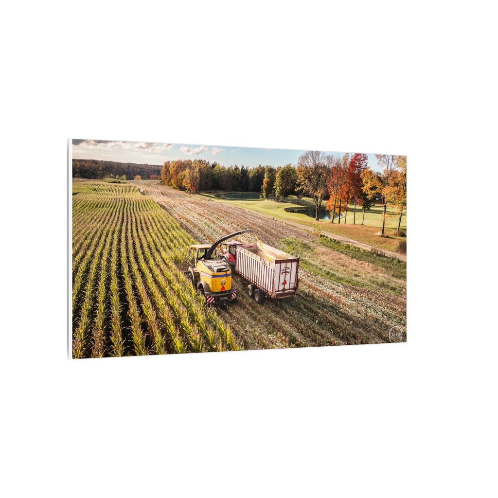 New Holland Chopper, Fall Canvas Print — Autumn Farm Landscape Wall Art